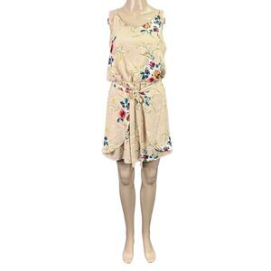 Grace Karin Womens Blouson Dress Sleeveless Floral Print Short Length Small